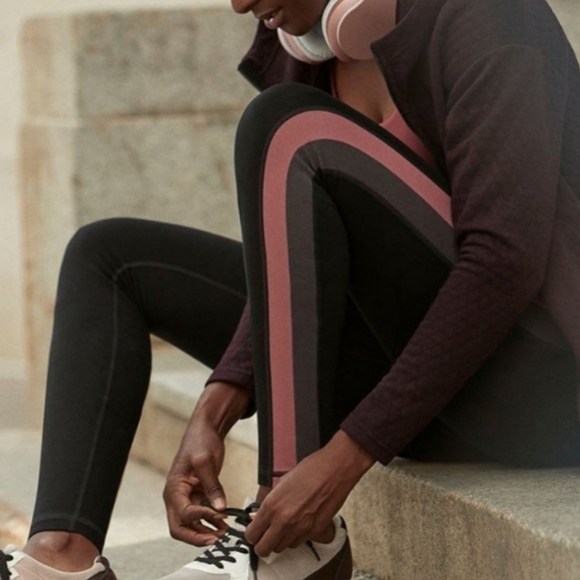 Side stripe cotton-blend ankle legging - Picture 2 of 8